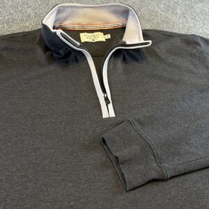 The Normal Brand 1/4 Zip Pullover‎ Sweater Blue Long Sleeve Stretch Mens XL